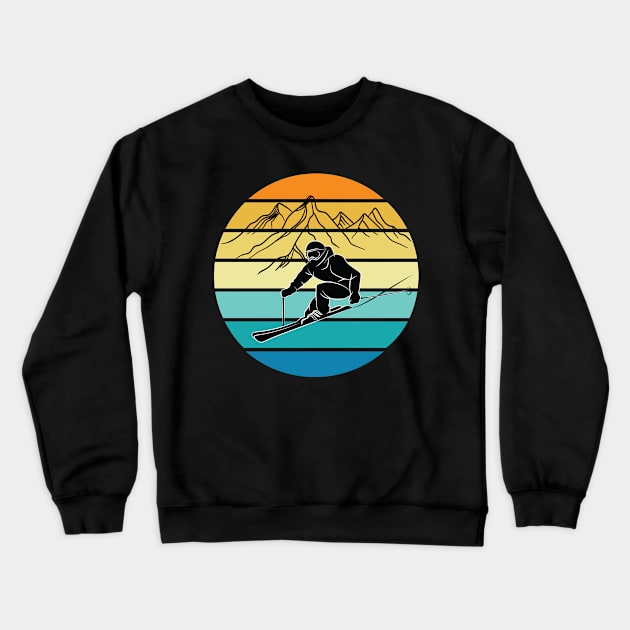 Ski Lover Winter Sports Ski Resort Crewneck Sweatshirt by TheInkElephant